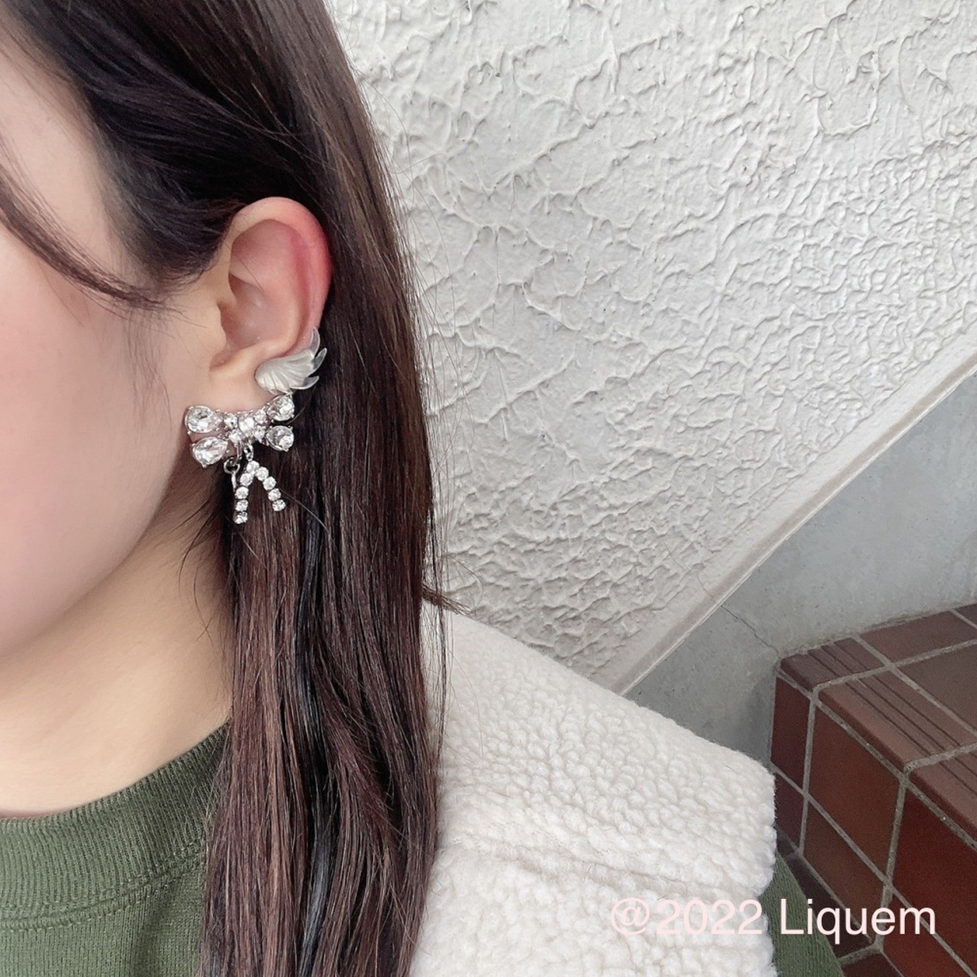 Liquem / Miniリボンビジューピアス