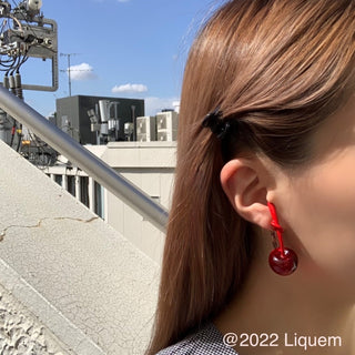 Liquem / maraschino cherry earrings