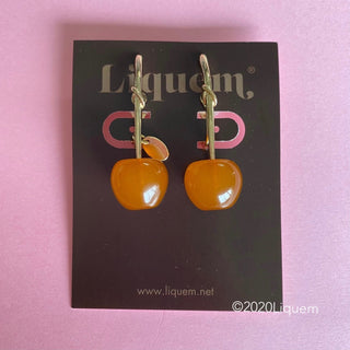 Liquem/kids cherry clip on earrings (caramel)