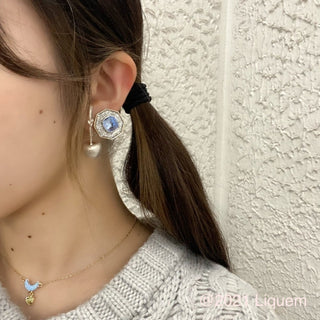Liquem / Gem in GemBOX clip on earrings