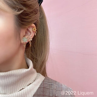 Liquem / Flowers mini one set clip on earrings