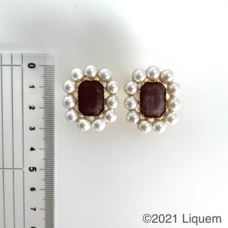 Liquem / Portrait earrings (chocolate)