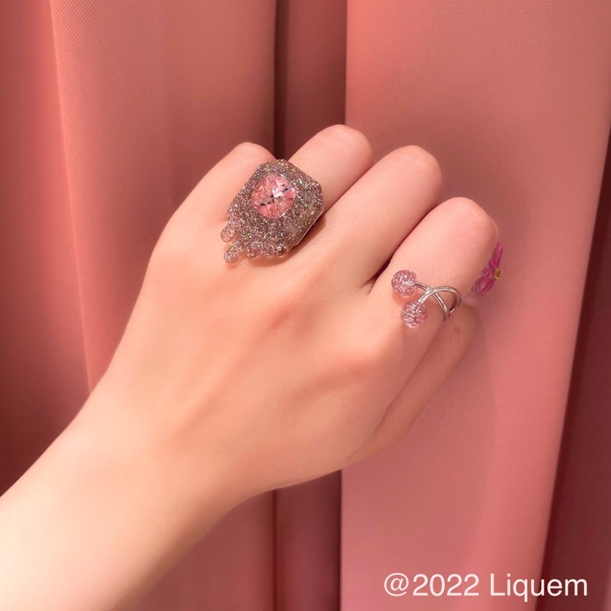 Liquem Gem in Gem シロップピアス・シロップリング セット-