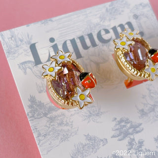 Liquem / Ladybug clip on earrings