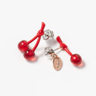 Minimini cherry earrings (maraschino cherry)